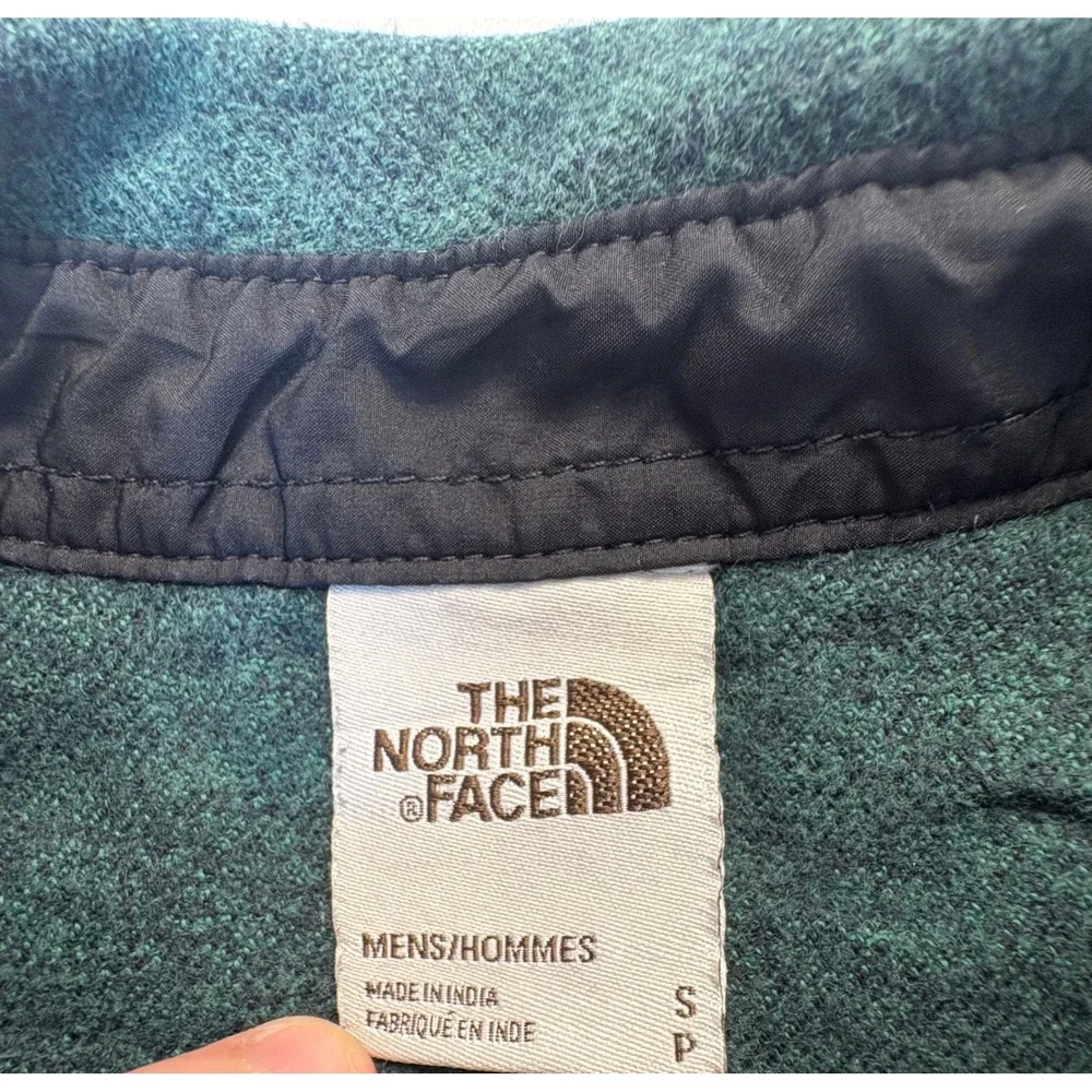 The North Face Mens Flannel‎ Shirt Button Up Long Sleeve Green Small